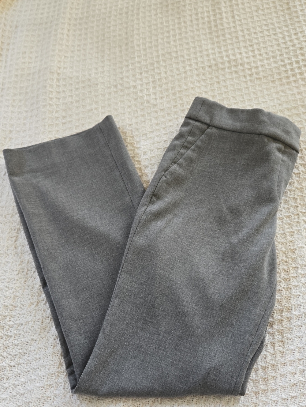 J. Crew Women's Edie Straight-Leg Dress Pants in Gray